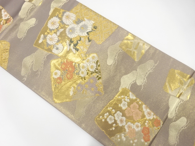 JAPANESE FUKURO OBI / WOVEN SHIKISHI PATTERN